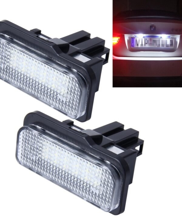 2 PCS Canbus License Plate Light with 24 SMD-3528 Lamps for Benz