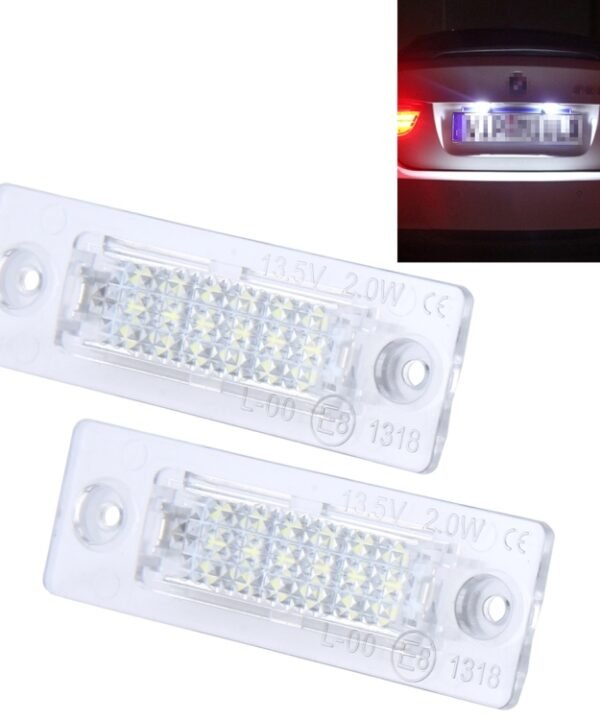 2 PCS License Plate Light with 24 SMD-3528 Lamps for Volkswagen