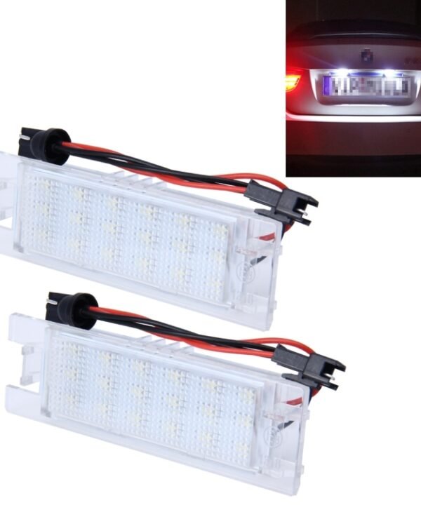2 PCS License Plate Light with 24 SMD-3528 Lamps for Opel