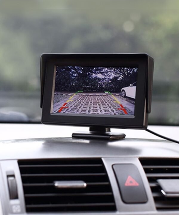 Universal 4.3 inch Car High Definition Monitor with Adjustable Angle Holder, Support Reverse Automatic Screen Function