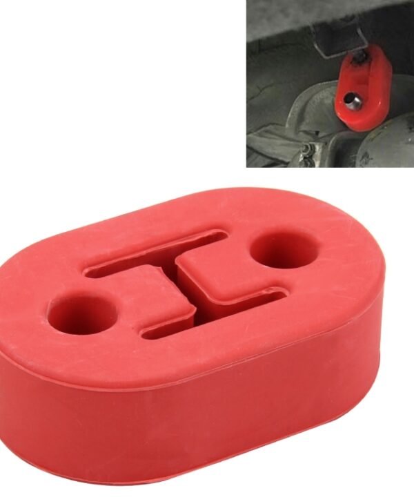 Universal Car Two Holes Adjustable Rubber Mounting Bracket Exhaust Tube Hanging Rubber Tube Car Exhaust Pipe Hanging Shackle Hanging Exhaust Hanging From Ear, 2 Holes (Blue), 2 Holes (Red), 2 Holes (Yellow), 2 Holes (Black)