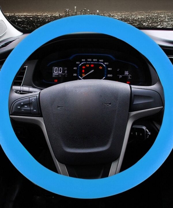 Crocodile Texture Universal Rubber Car Steering Wheel Cover For 34-48cm Wheel
