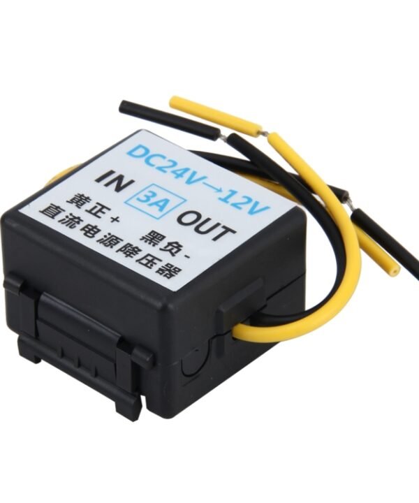 DC 24V to 12V Car Power Step-down Transformer, Rated Output Current: 3A