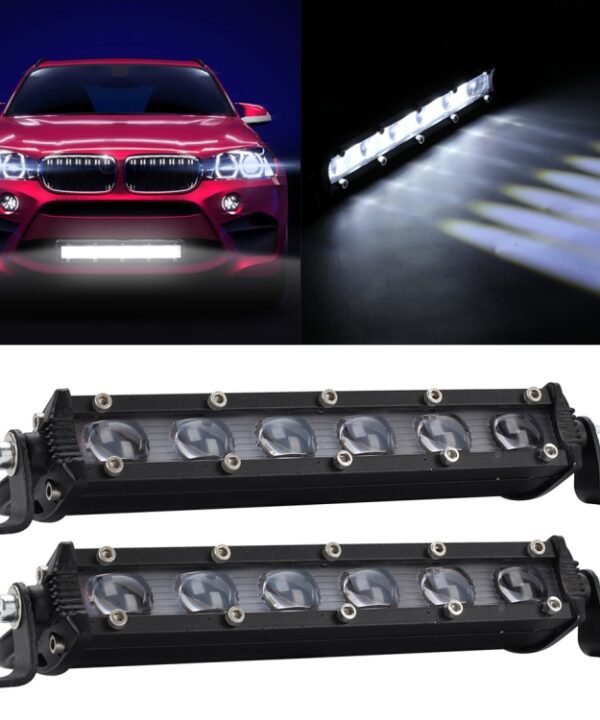 2 PCS 8 inch 18W 6000K IP67 1800ML Car Boat Marine Work Lights Spotlight LED Bulbs, DC 9-30V