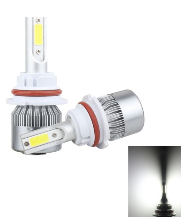 2 PCS 9007 18W 1800 LM 6000K IP68 Casnbus Constant Current Car LED Headlight with 2 COB Lamps, DC 9-36V, 9007