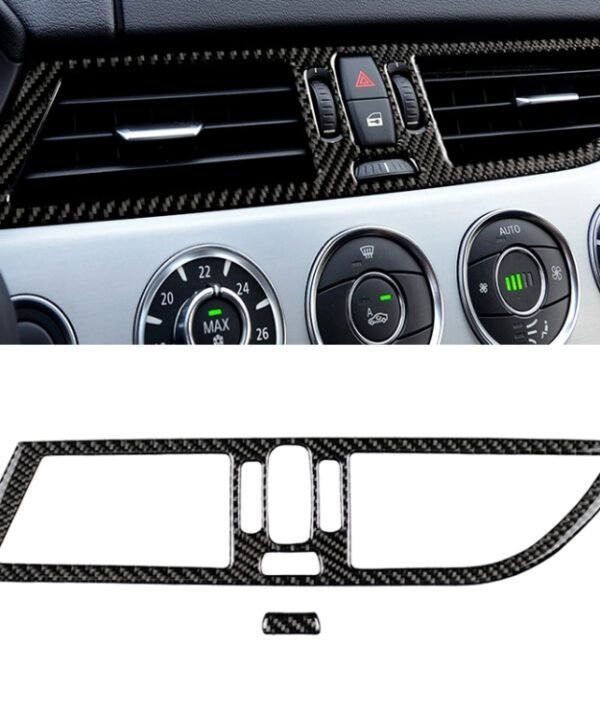 2 PCS For Left Driving Car Carbon Fiber Intermediate Air Outlet Panel Soild Color Decorative Sticker for BMW Z4 2009-2015