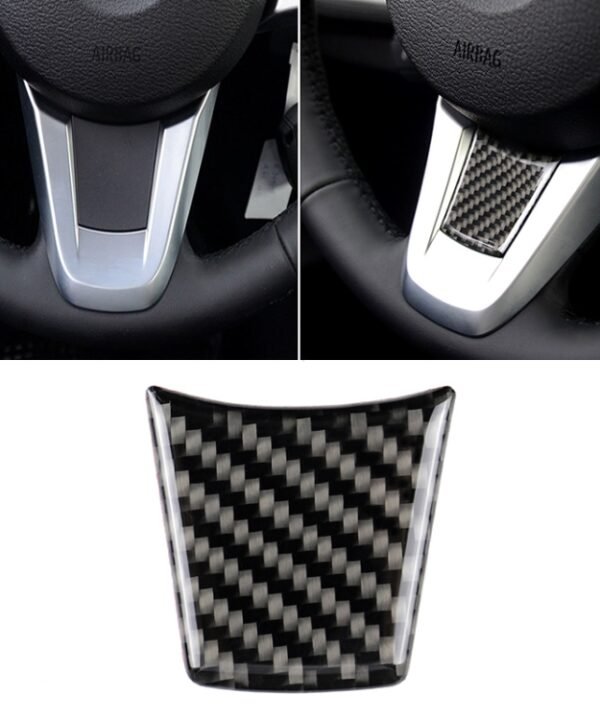 Car Carbon Fiber Steering Wheel Solid Color Decorative Sticker for BMW Z4 2009-2015