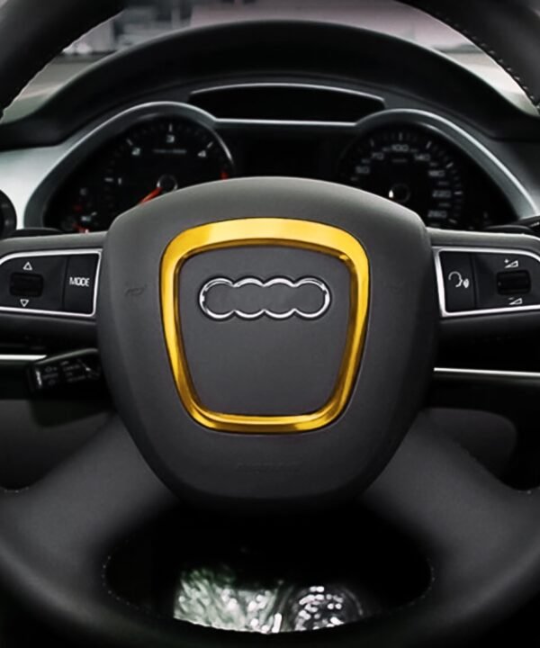 Car Auto Steering Wheel Decorative Ring Cover Trim Sticker Decoration for Audi