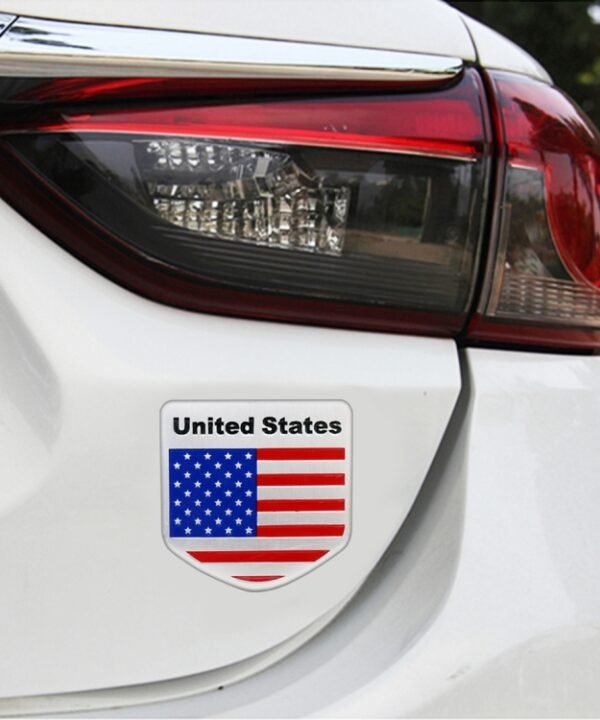 Car-Styling Semicircle Shape USA Flag Pattern Random Decorative Sticker