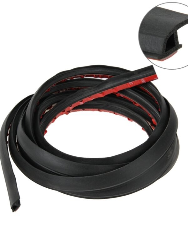 P-shaped Car Noise Reduction Sealing Strip with Sticker, Length: 5m