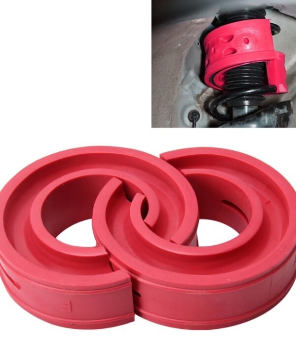 2 PCS Car Auto C Type Shock Absorber Spring Bumper Power Cushion Buffer, Spring Spacing: 27mm, Colloid Height: 50mm(Red)
