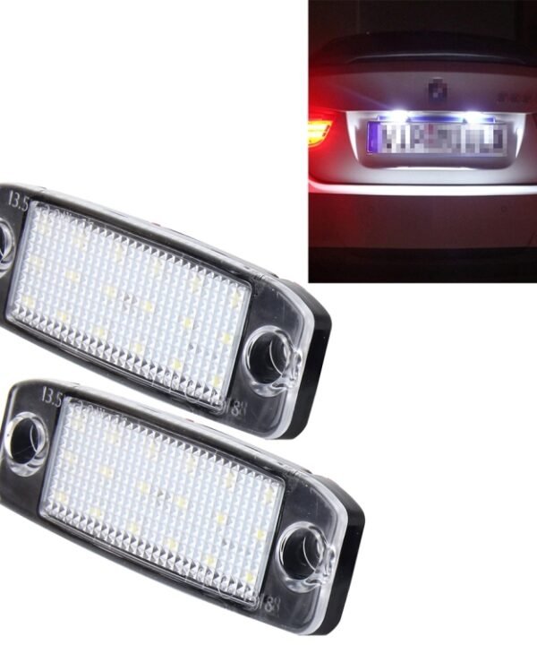 2 PCS LED License Plate Light with 18  SMD-3528 Lamps for Hyundai Sonata,2W 120LM,6000K, DC12V(White Light)