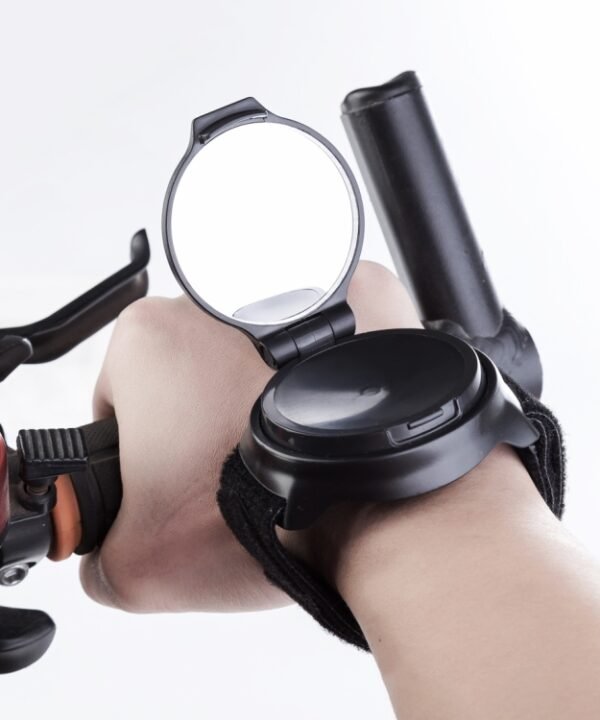 Bicycle 360 Degree Back Mirror Arm Wrist Strap Rear View Mirror