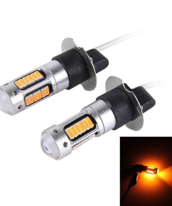 2 PCS H3 10W 30 SMD-4014 LEDs Car Fog Light, DC 12V, H3 (Orange Light), H3 (Red Light), H3 (White Light), H3 (Blue Light), H3 (Pink Light), H3 (Ice Blue Light)