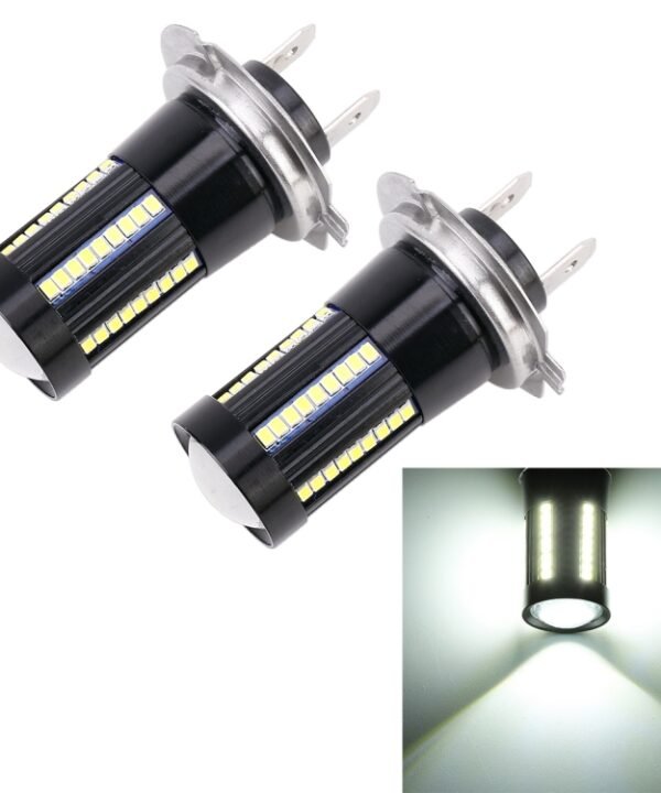 2 PCS H7 DC9-16V / 8.2W / 6000K / 655LM Car Auto Fog Light 66LEDs SMD-2016 Lamps