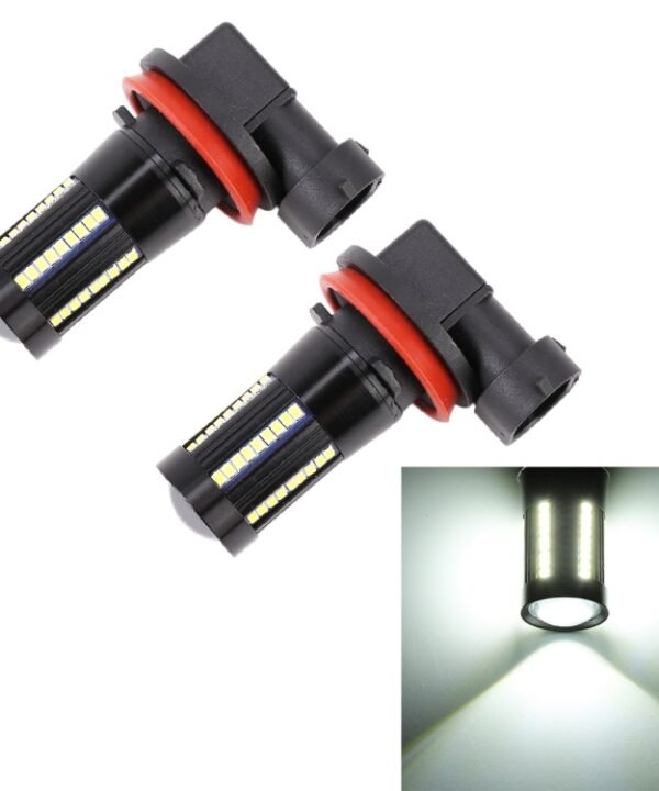 2 PCS H11 / H8 DC9-16V / 8.2W / 6000K / 655LM Car Auto Fog Light 66LEDs SMD-2016 Lamps