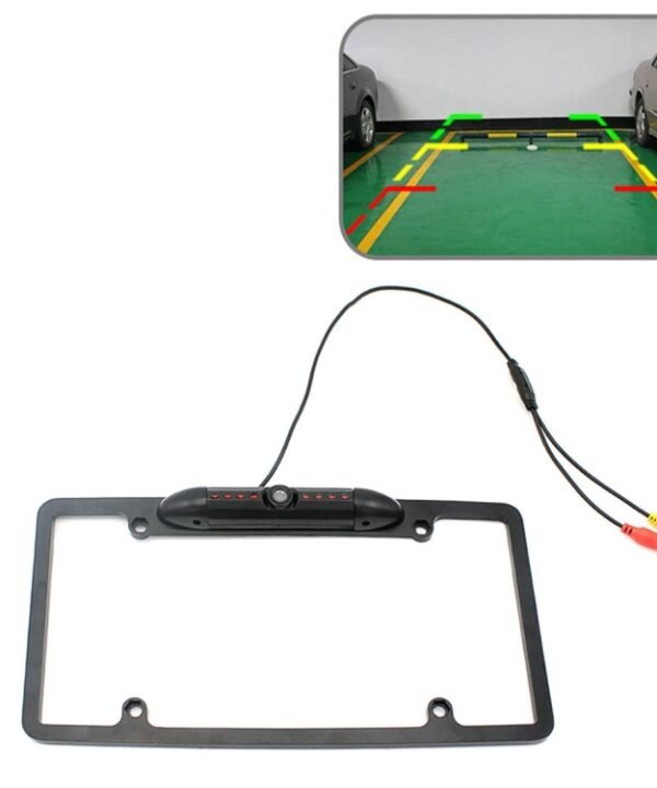 PZ422 America Car License Plate Frame 120 Degree Rear View Camera