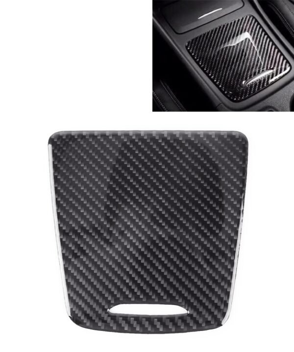 Car Carbon Fiber Storage Box Panel Decorative Sticker for Mercedes-Benz GLA 2015-2018