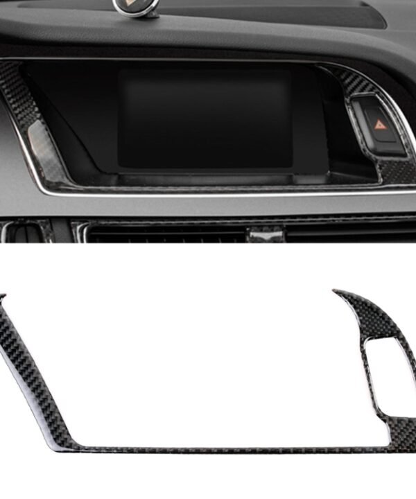 Car Carbon Fiber Navigation Outer Frame Decorative Sticker for Audi A4L / A5 / Q5 2009-2016