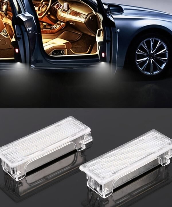 2 PCS LED Car DC 12V 1.5W 6000K 100LM Door Lights 18LEDs SMD-3528 Lamps for BMW E81, For BMW E81