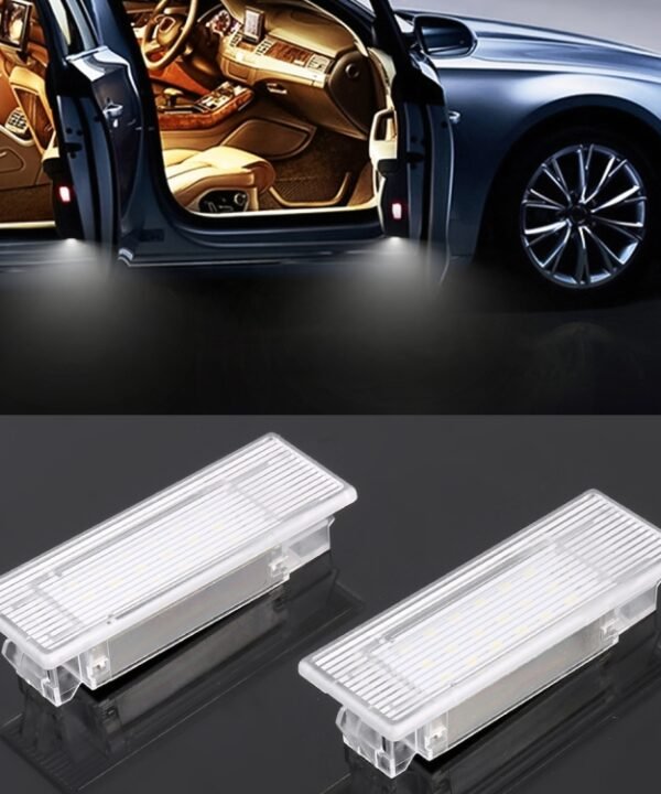 2 PCS LED Car DC 12V 1.5W 6000K 100LM Door Lights 18LEDs SMD-3014 Lamps for BMW F10, For BMW F10