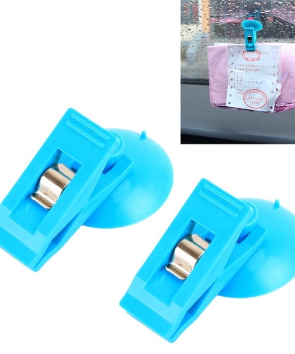 2 PCS Car Windshield Multi-functional Suction Cup Clip, Random Color Delivery