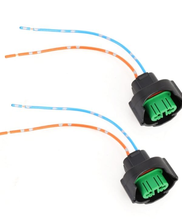 2 PCS Car H8 / H11 Bulb Holder Base Female Socket with Wire