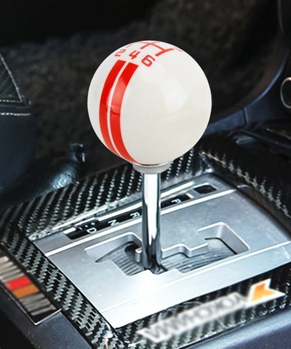 Universal Vehicle Ball Shape Modified Resin Shifter Manual 6-Speed Left-R Gear Shift Knob