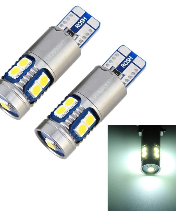 2 PCS T10 / W5W / 168 / 194 DC12V 2.2W 6000K 180LM 9LEDs SMD-3030 Car Clearance Light, with Decoder