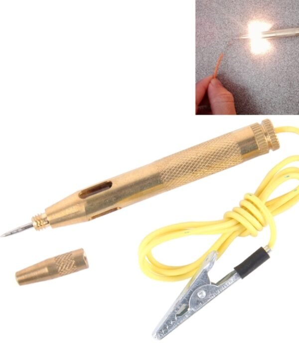 CNJB-85016 Pure Copper Circuit Tester and Electrical Voltage Detector Pen Set With Crocodile Clip 6-24V, Wire Length: 60cm