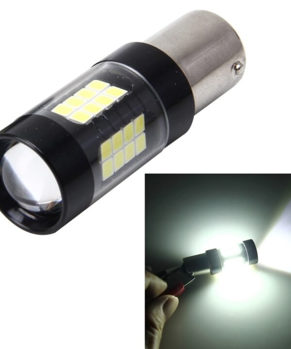1156/BA15S 7W 420LM 42LEDs DC 12V SMD-3528 Car Tail Bulb Turn Signal Auto Reverse Lamp Daytime Turn Running Light Car Source (White Light), 1156