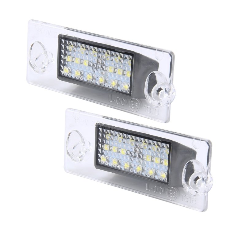 2 PCS License Plate Light with 18 SMD-3528 Lamps for Audi,2W 120LM, DC12V (White Light) - Image 2