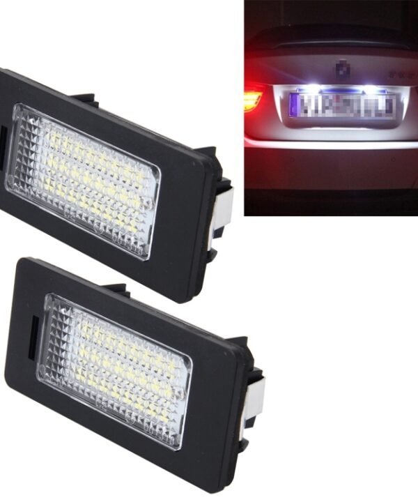 2 PCS 2W 120 LM Car License Plate Light with 24 SMD-3528 Lamps for Audi,Volkswagen, DC 12V