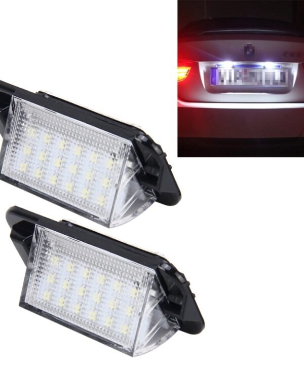2 PCS License Plate Light with 18  SMD-3528 Lamps for BMW E36(1992-1998)，2W 120LM,6000K, DC12V (White Light)