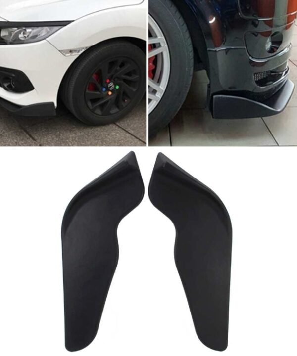 2 PCS Universal Fit Car Front Bumper Spoiler Lip Splitter Diffuser SUV ABS Front Shovel, Length: 68cm