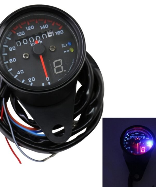 3 in 1 Universal Waterproof Motorcycle LED Backlight Odometer Speedometer Gearmeter, DC 12V