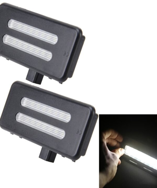 2 PCS White Light Car LED Vanity Mirror Lamp Lights with 18 SMD-3528 Lamps for BMW E60/ E60N/ E61/ E61N/ E90/ E90N/ E91/ E91N/ E92/ E92N/ E70/ E71/ E84/ F25/ X3