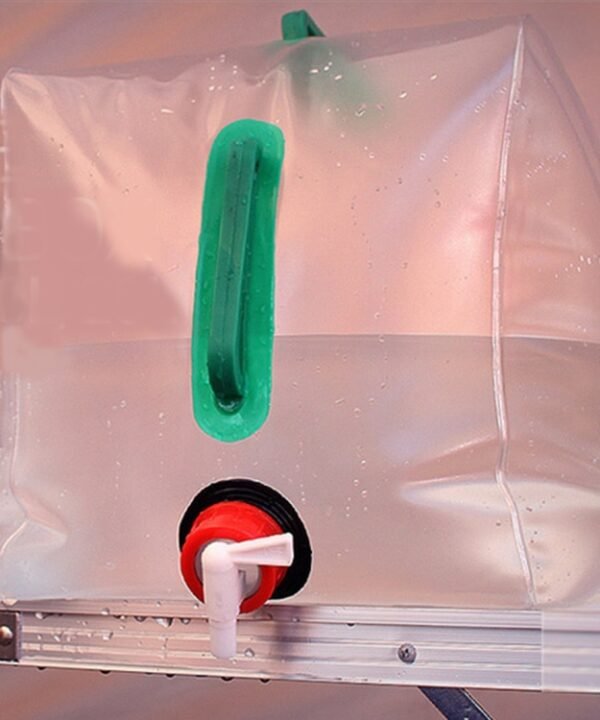 10L Outdoor Transparent PVC Foldable Water Bag Container with ON/OFF Switch