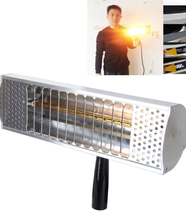 1000W Handheld Heat Light Infrared Dryer Spray Paint Heating Curing Lamp Baking Booth Heater, Cable Length: 2m EU Plug