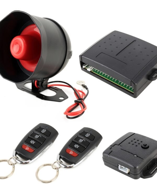Car Safety Warning Alarm System with Two Remote Controls, DC 12V