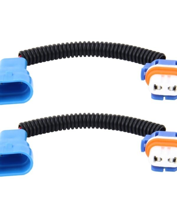 2 PCS 9005 Car HID Xenon Headlight Male to Female Conversion Cable with Ceramic Adapter Socket