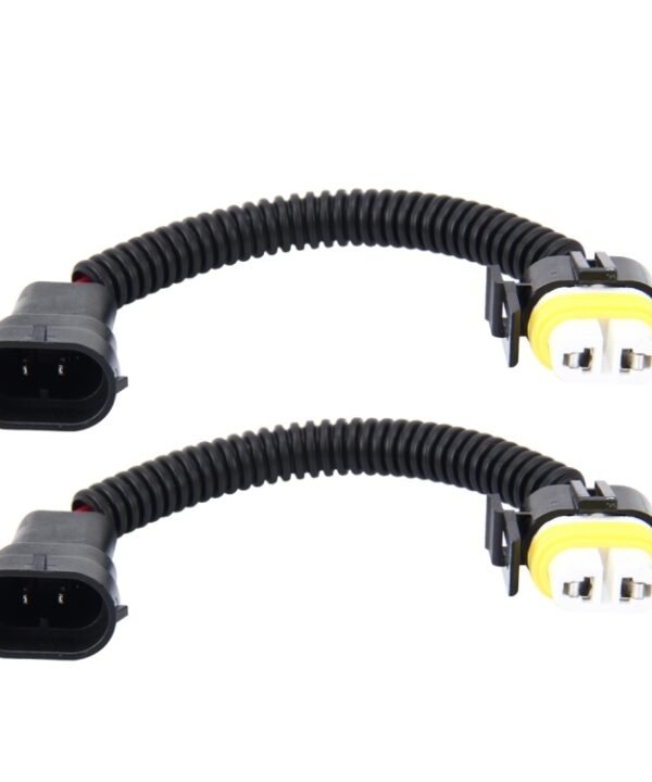 2 PCS H11 Car HID Xenon Headlight Male to Female Conversion Cable with Ceramic Adapter Socket