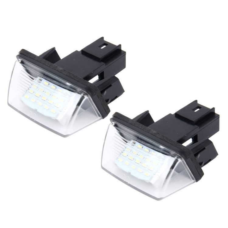 2 PCS License Plate Light with 24 SMD-3528 Lamps for Peugeot Citroen(White Light) - Image 2
