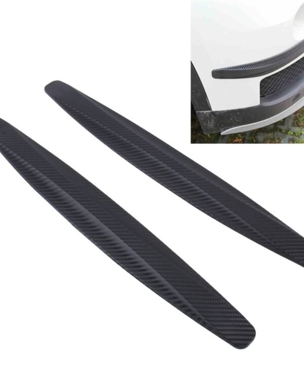 2 PCS Universal Car Body Carbon Fiber Bumper Guard Protector Sticker/Car Crash Bar Bumper Strips /Car Crash Strips/Anti-rub Strips/Anti-rub Bar, Bumper Guard