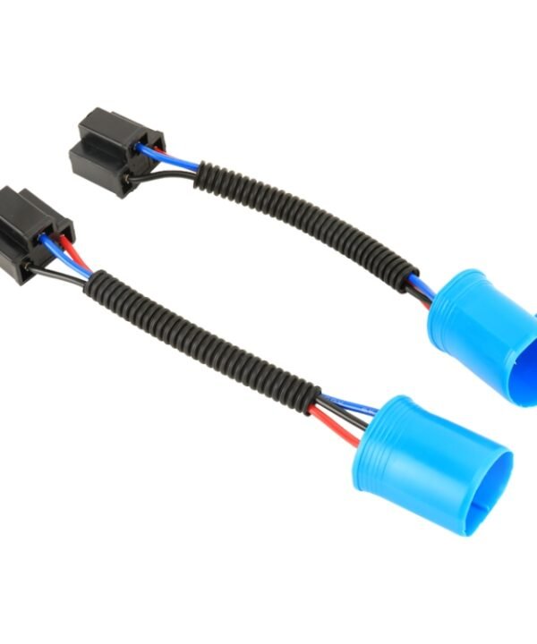 1 Pair 9007 Male to H4 Female Bulb Holder Base Male Socket with Wire