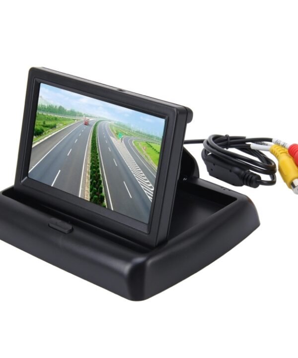 Foldable 4.3 inch Digital TFT LCD Car High Definition Monitor, Support Reverse Automatic Screen Function
