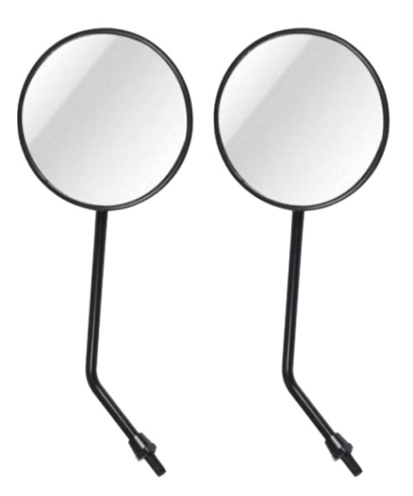2 PCS Motorcycle Universal ABS Shell Metal Holder Rear VIew Mirror for JH70 JC70 CG125