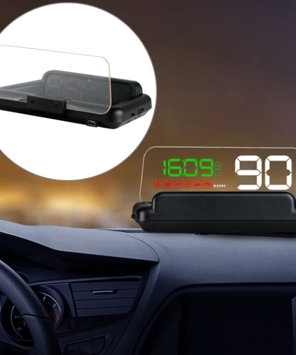 With Adjustable Reflection Board, Speed & RPM & Water Temperature & Oil Consumption & Driving Distance / Time & Voltage Display, Over Speed Alarm, Connect OBD2 Interface, C500(Green), C500(Blue), C500（White)