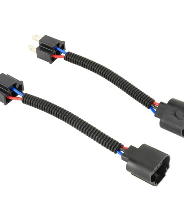 1 Pair H4 Male to H13 Female Bulb Holder Base Male Socket with Wire
