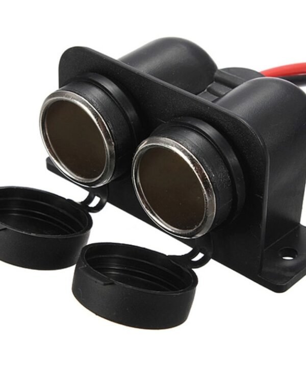 Car Motorcycle ABS Dual Port Cigar Socket Adaptor